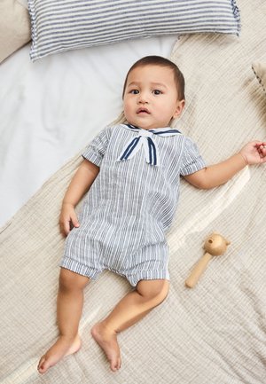 Next, REGULAR FIT - WOVEN BABY ROMPER  . - Combinaison - blue stripe