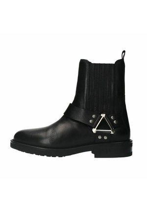 Cowboy/biker ankle boot - black