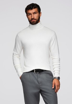 TURTLENECK - Stickad tröja - white