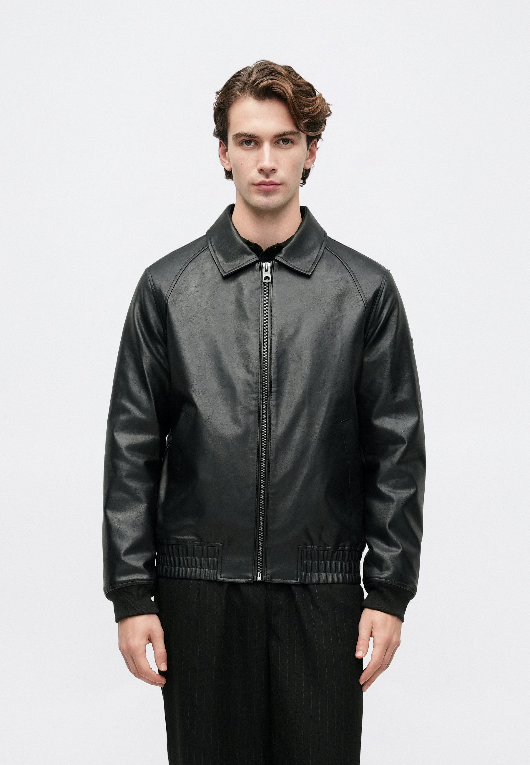 Carhartt WIP DETROIT JACKET - Faux leather jacket - black