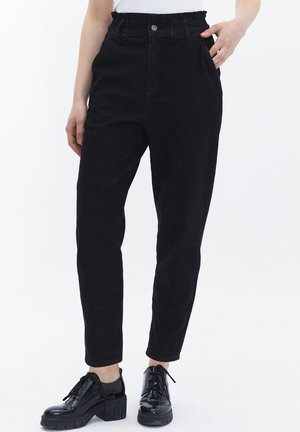 OXXO HIGH RISE - Jeans Slim Fit - black denim