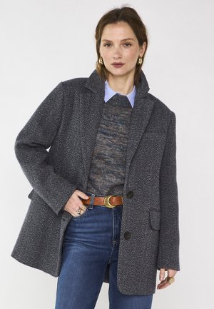 GROSSES PIECES FLORA CHEVRONS - Cappotto classico - denim brut