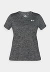 TECH SSV- TWIST - Sports T-shirts - black/white