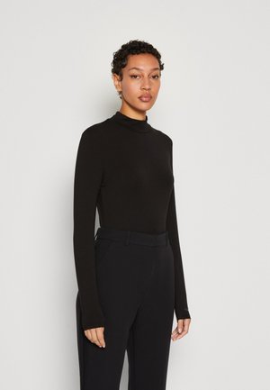 Calvin Klein MOCK NECK - T-shirt à manches longues - black