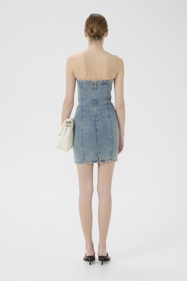 NIELLE SHORT DRESS - Denim dress4