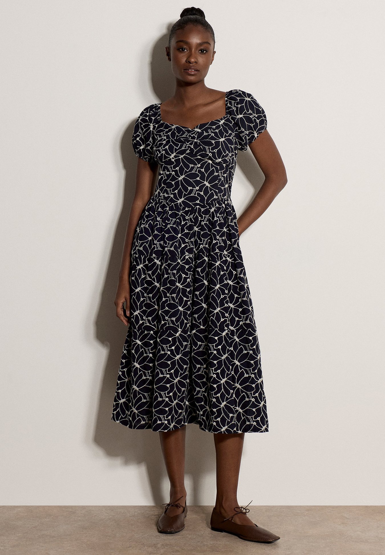 ruffle floral midi dress Multi Floral Satin Ruffle Midi Dress  AX Paris
