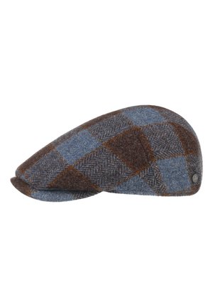 Lierys CAPRI CHECK FLAT - Beanie - braunblau