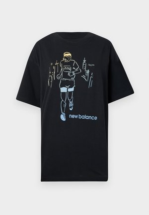 BEFORE AND AFTER UNISEX - Print T-shirt - black