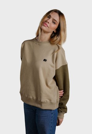 COLOR BLOCK - Sweatshirt - sand