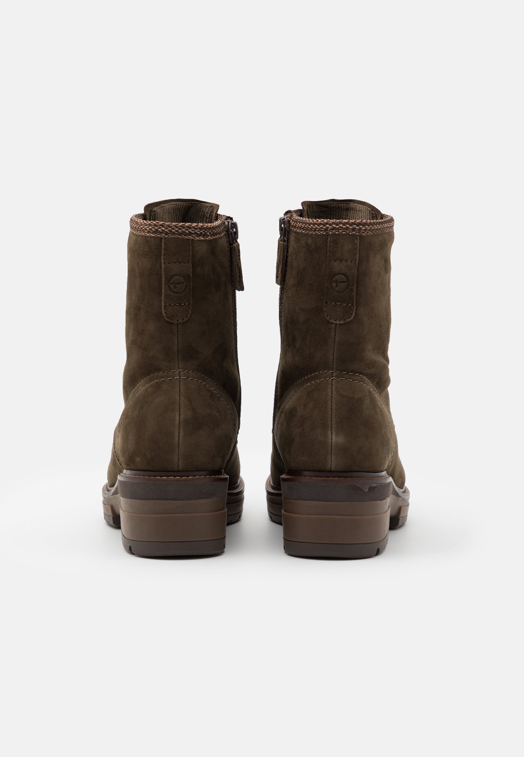 Tamaris Pure Relax BOOTS - Enkellaarsjes met plateauzool - dark  olive/Donkergroen - Zalando.nl