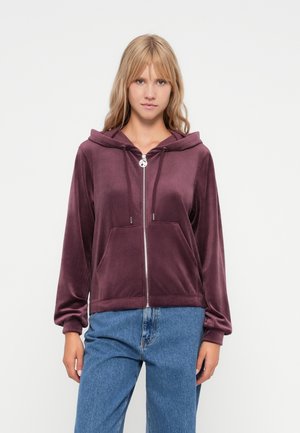 ONLREBEL ZIP HOOD  - Sweater met rits - winetasting