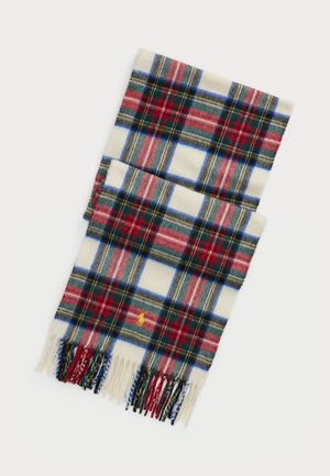 PLAID CASHMERE SCARF - Scarf - cream/multi-coloured