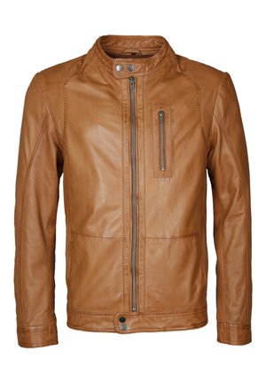 Lederjacke - cognac