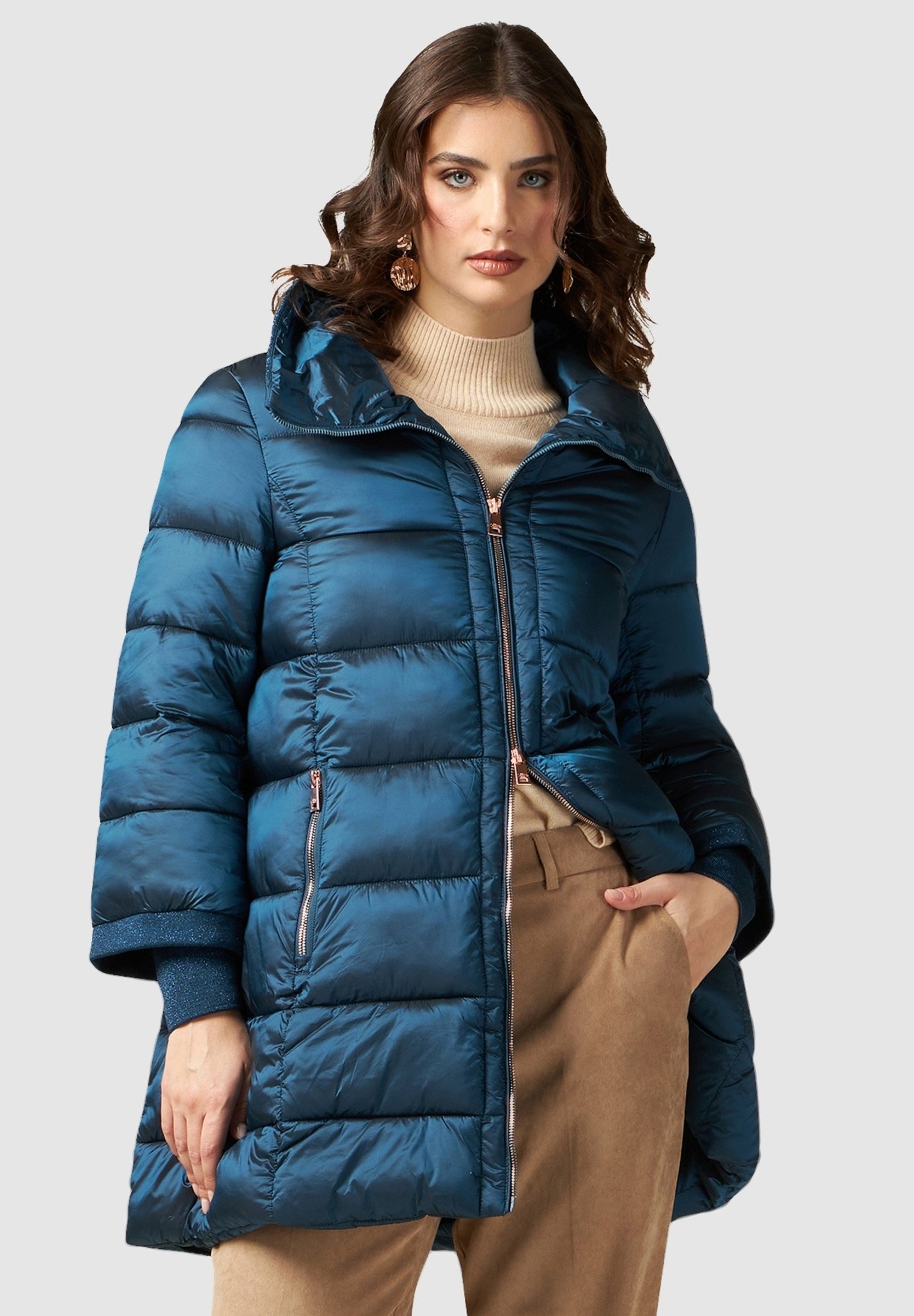 Piumini Alla Moda Piumini Alla Moda Oltre MIDI Piumino Blu