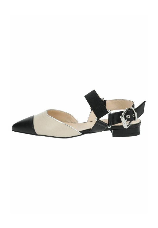 Riemchenballerina - nappa nero nappa ivory