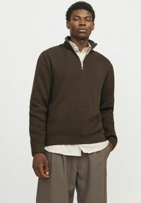 Jack & Jones PREMIUM MIT EINFARBIG - Trui - slate black