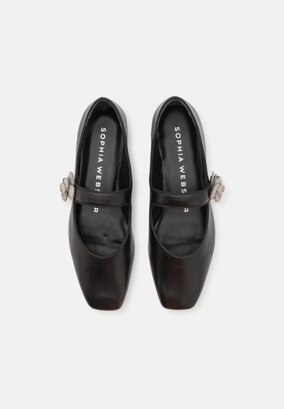 Sophia Webster TITANIA - Pahkluurihmadega baleriinad - black/crystal