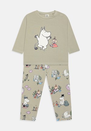 Lindex, MOOMIN UNISEX SET - Legging (type pantalon) - light dusty aqua