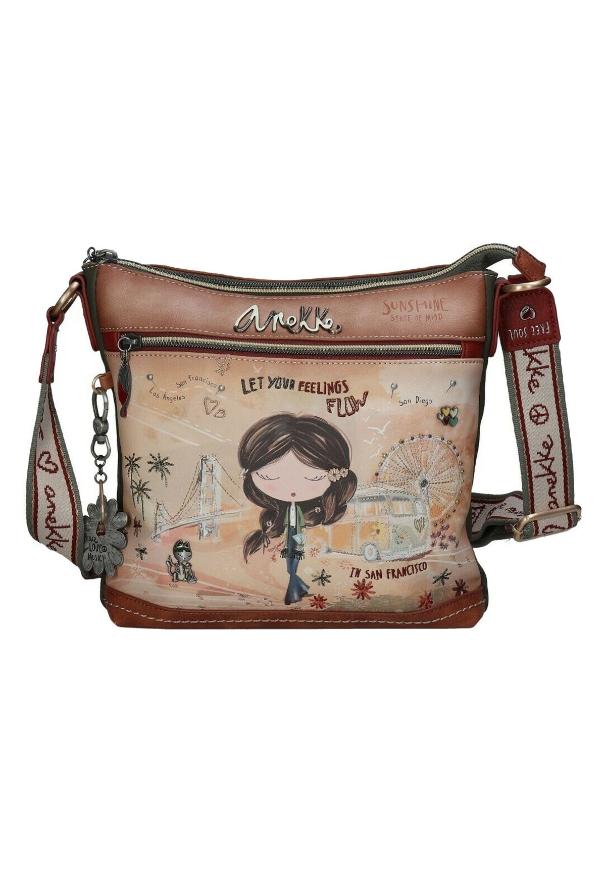 Anekke Umhängetasche Parisian - Multicolor Gürteltasche Mit Verstellbarem Gurt