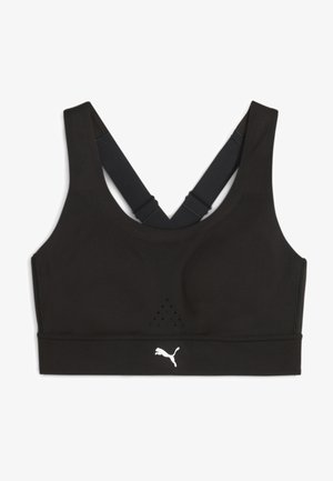 PWRBREATHE RUN - Vidutiniškai krūtinę prilaikanti sportinė liemenėlė - black