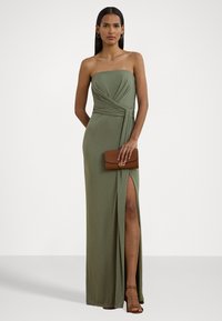 Lauren Ralph Lauren PLEATED JERSEY STRAPLESS GOWN - Trikoomekko - sage green