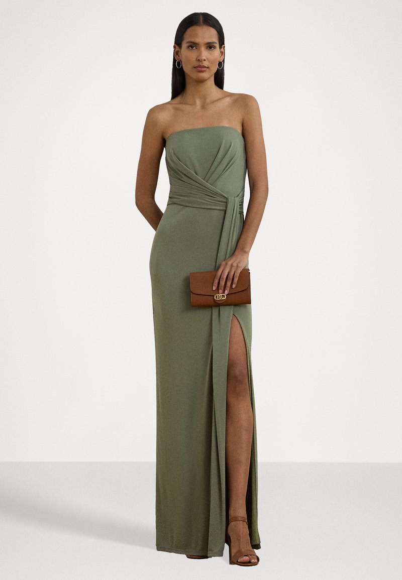 hammered satin knee length dress Hammered Satin Slouchy One Shoulder Dress Champagne / Small