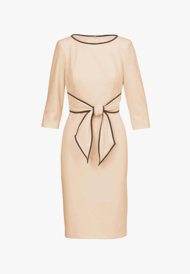 Adrianna Papell TIPPED CREPE TIE - Shift dress - alabaster black/beige - Zalando Adrianna Papell TIPPED CREPE TIE - Shift dress - alabaster black/beige - Zalando