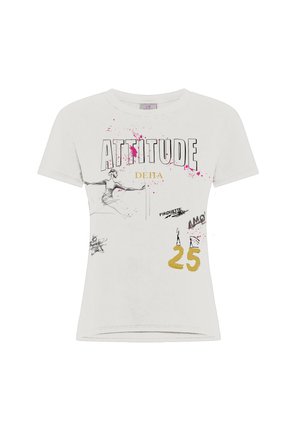 Deha, PRINTED COTTON JERSEY SHORT-SLEEVE T-SHIRT - T-SHIRT - Camiseta estampada - white
