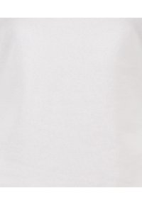 T-shirt bianco in cotone caratterizzato da una superficie liscia e da un design semplice e privo di decorazioni. Nessun motivo, accento o hardware visibile.