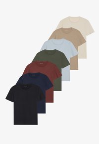 7 PACK - Basic póló - black/dark blue/dark green