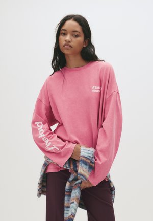 WITH SLOGAN  - Bluză cu mânecă lungă - pink