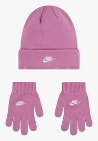 Nike Sportswear CLUB BEANIE GLOVE UNISEX SET - Guanti - magic flamingo