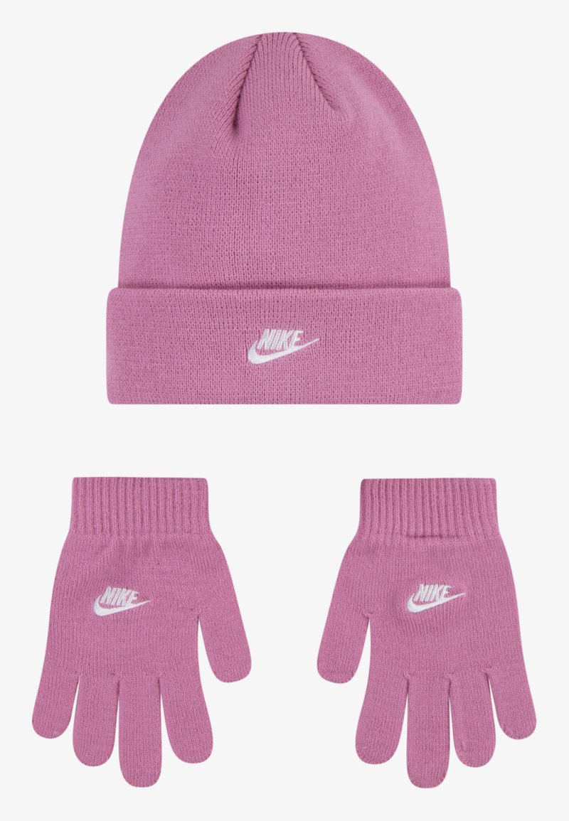 Nike Sportswear CLUB BEANIE GLOVE UNISEX SET - Guanti - magic flamingo