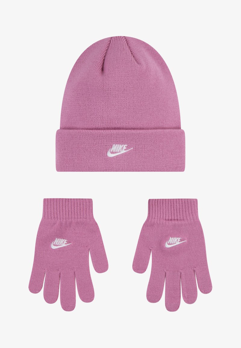 Nike Sportswear CLUB BEANIE GLOVE UNISEX SET - Guanti - magic flamingo