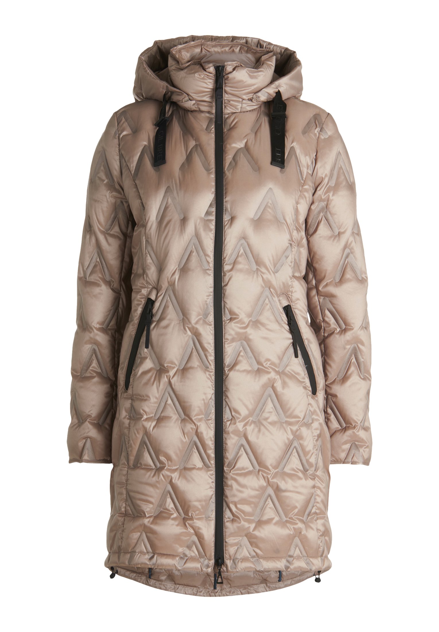 bbb様 Płaszcz TWINSET pikowany zimowy z kapturem szary - EGO IST IN