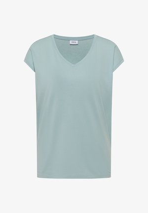 Cecil, DROPPED SHOULDER SHIRT MIT V-NECK - T-shirt basique - crystal mint