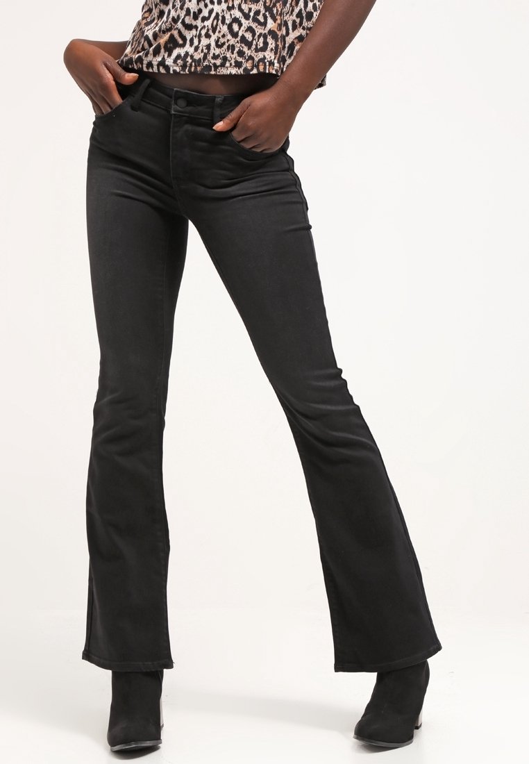 VILA Bootcut-farkut - black