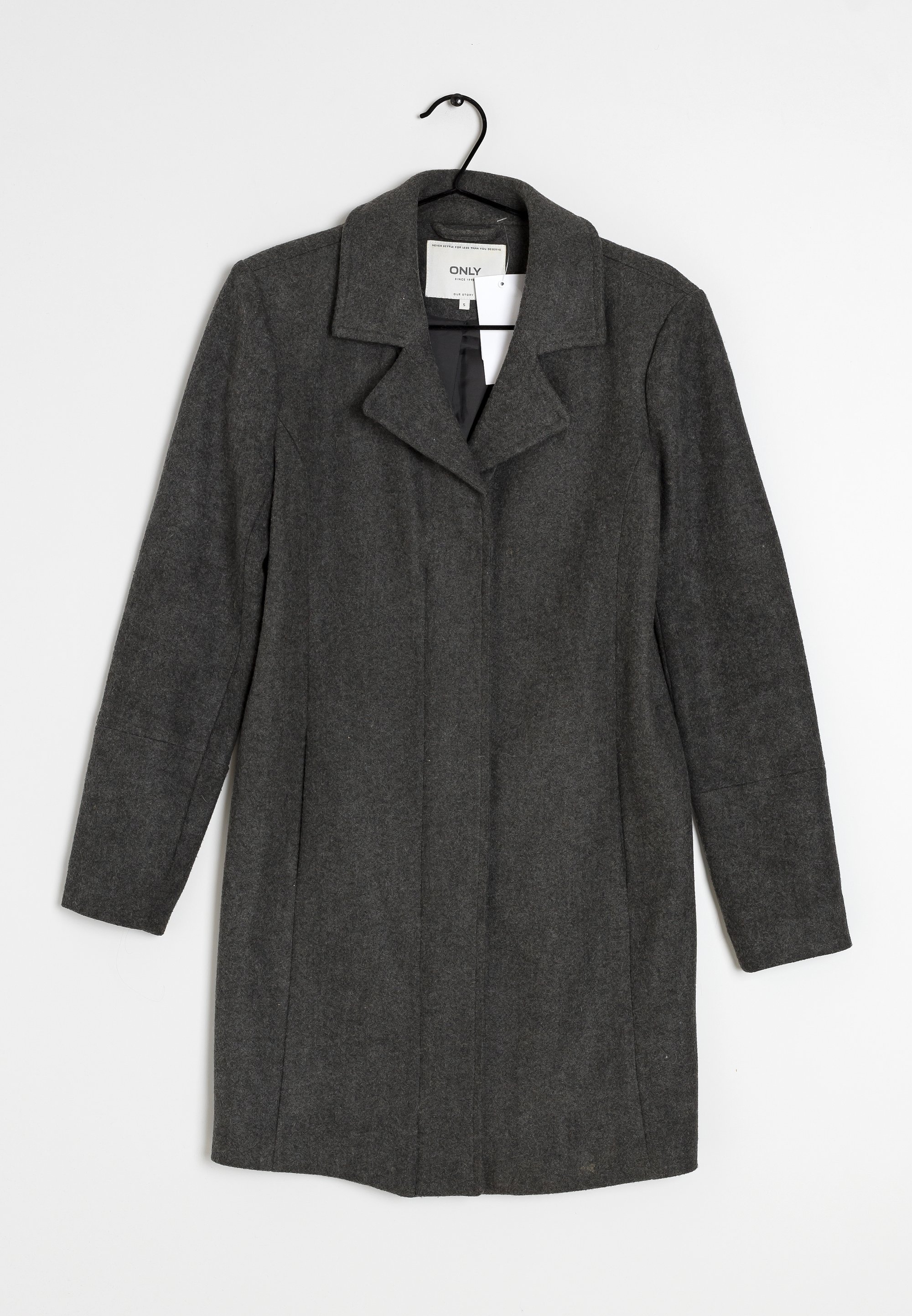 Coat Only Klassischer Mantel Grau Mantel Dunkelgrau Only Mantel