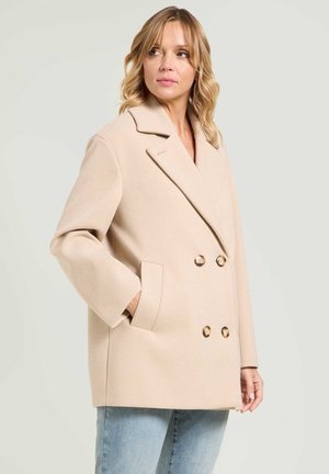 Halflange jas - beige