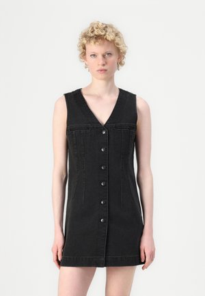NMRANDY WAISTCOAT DRESS  - Robe en jean - black denim