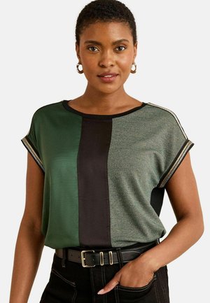 PETITE FIT - BLOCK  - Blouse - green and black embellished cuff