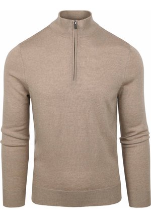 Suitable HALF ZIP - Strickpullover - beige