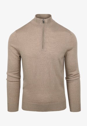 Suitable HALF ZIP - Trui - beige