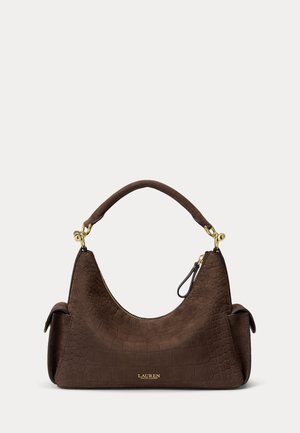 Lauren Ralph Lauren, CROC-EMBOSSED SMALL BLAIKE SHOULDER BAG - Τσάντα χειρός - chestnut brown