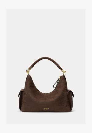 Lauren Ralph Lauren, CROC-EMBOSSED SMALL BLAIKE SHOULDER BAG - Τσάντα χειρός - chestnut brown