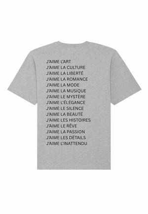 JAIME BACK PRINT HEAVYWEIGHT - Print T-shirt - mottled grey