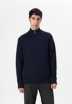 Barbour GRANGETOWN HALF ZIP - Strickpullover - navy