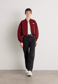Calvin Klein Jeans Sweater met rits - deep rouge