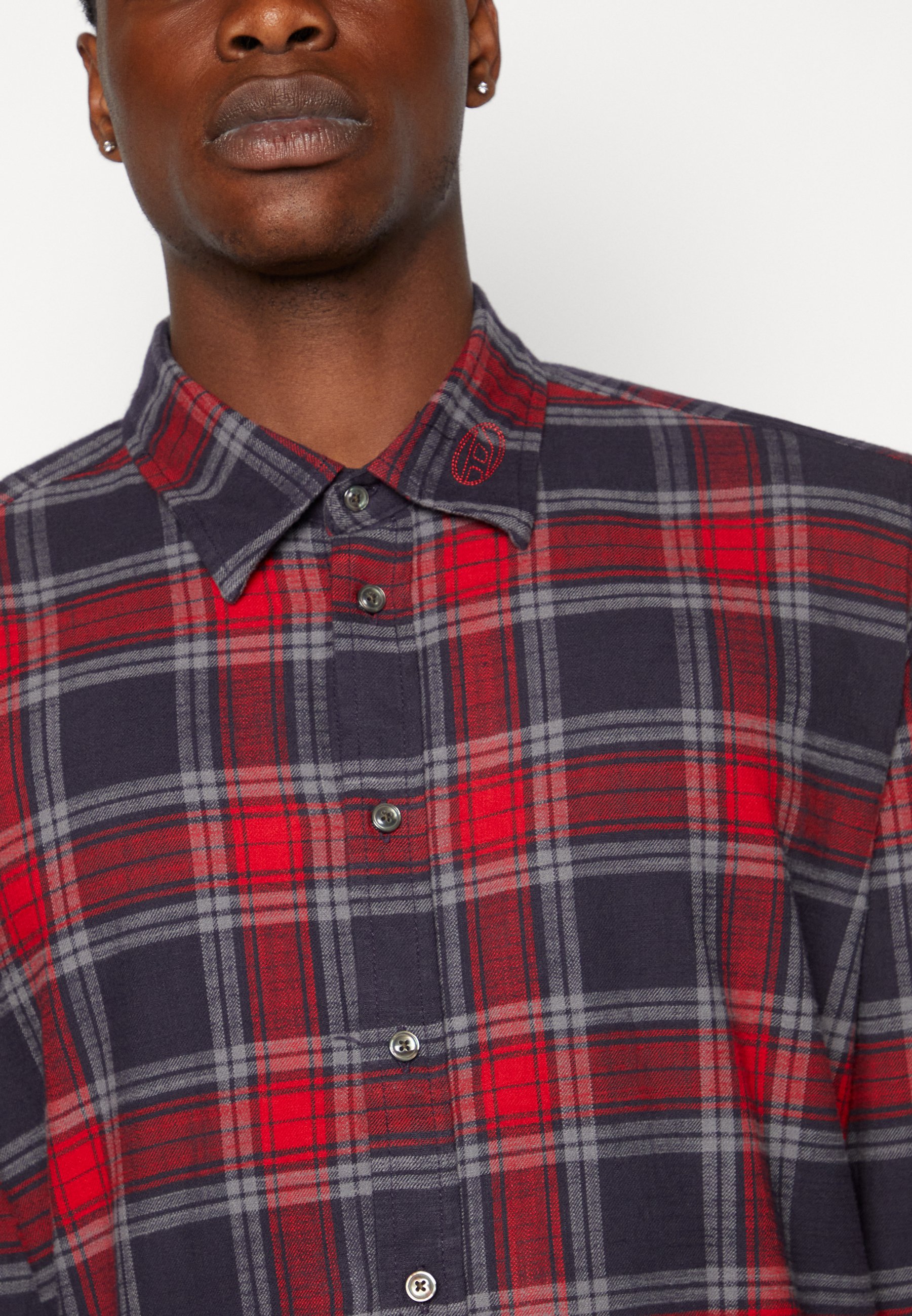 diesel red check shirt