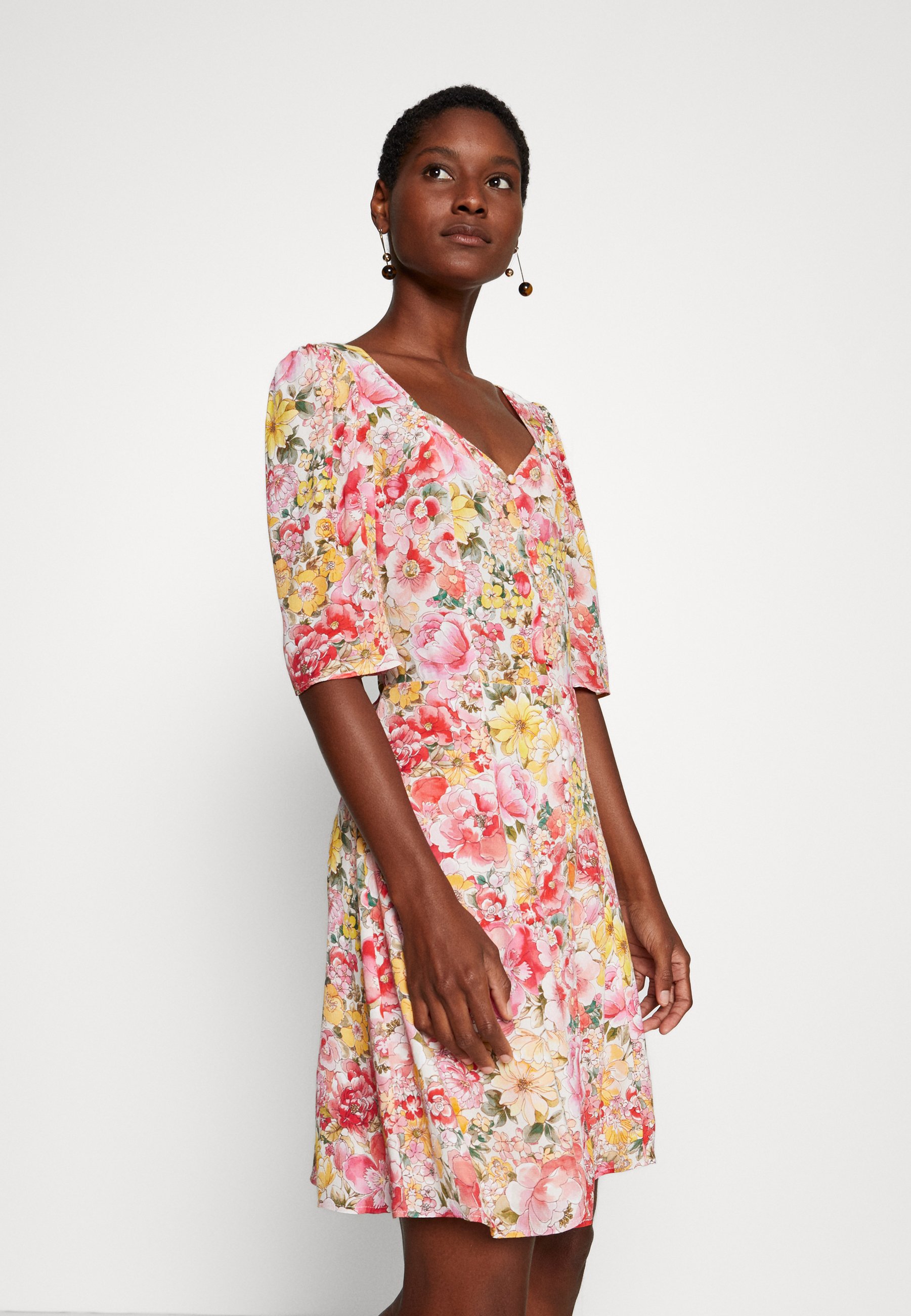 Naf Naf Lefall Blusenkleid Rose Rosa Zalando At